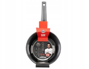 RONDEL BONO 20 CM 2,4L. IND. by M.G. (CZARNY, POWŁOKA IMITUJĄCA KAMIEŃ, UCHWYT CZARNY) 7