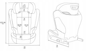 MOMI MEI FOTELIK SAMOCHODOWY 100-150 CM SZARY 2