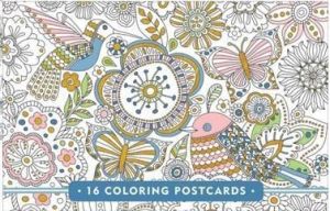 Peter Pauper Press Zestaw pocztówek do kolorowania 16 sztuk 1