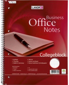 Oxford LANDRE Collegeblock Office A5 odrywanie 80 kartka 70 g/qm 2