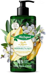 HERBAPOL Mydło w płynie odświeżające Szałwia, Gruszka, D-pantenol 390 ml 1