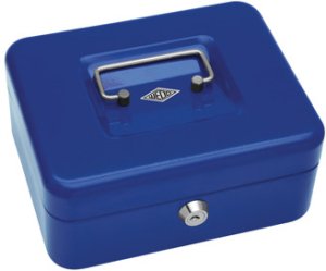 WEDO Geldkassette Sicherheits-Zylinderschloss 20x16x9cm Blau 2