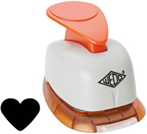 WEDO Motivlocher großes Herz Ausstanzung 2,4 x 2,0 cm gr/Or 1