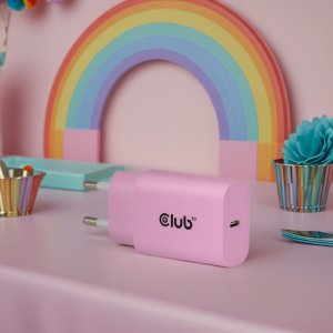 Club3D Lifestyle Ladegerät USB-C 30Watt, 2Stk  pink retail 7