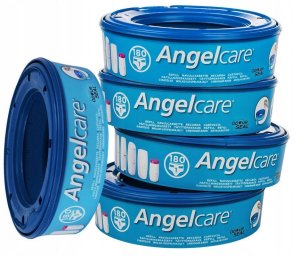 ABAKUS-POJEMNIK NA PIELUCHY KLASYCZNY +   5 WKŁADÓW ANGELCARE SZARY 14