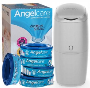 ABAKUS-POJEMNIK NA PIELUCHY KLASYCZNY +   5 WKŁADÓW ANGELCARE SZARY 16