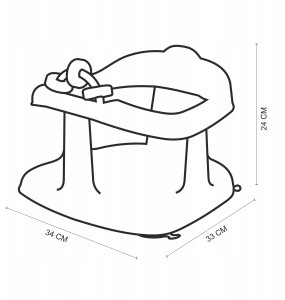 MALTEX - KRZESEŁKO DO KĄPIELI SMERFY      PANDA/ZABAWKI, SMERFOWY/BIAŁY 4