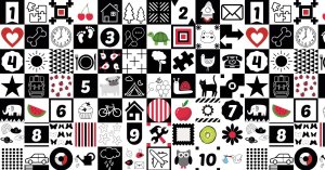 BOCIOLAND BL123-SKŁADANA MATA             KONTRASTOWA 150X200CM HAPPY DAY 2