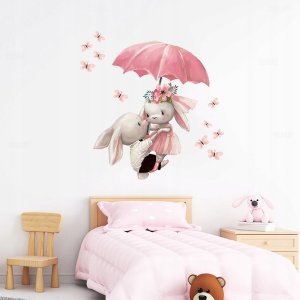 ROOM Decor SIPO-WS63033 NAKLEJKI NA ŚCIANĘ KRÓLICZKI PARASOLKA 2