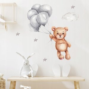ROOM Decor SIPO-WS63036 NAKLEJKI NA ŚCIANĘ MIŚ Z BALONAMI 2