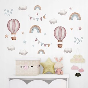 ROOM Decor SIPO-WS63040 NAKLEJKI NA ŚCIANĘ BALONY TĘCZA GWIAZDKI 3