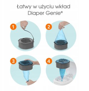 ABAKUS-WKŁAD DO POJEMNIKA NA PIELUCHY XL  OŚMIOKĄTNY DIAPER GENIE 2