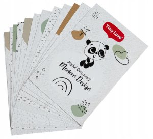 Tiny Love Gimnastyka/mata edukacyjna z drewnianym stojakiem – Décor czarno-biała 3