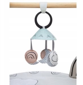 Tiny Love Gimnastyka/mata edukacyjna z drewnianym stojakiem – Décor czarno-biała 9