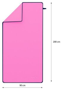 NCR13 RĘCZNIK Z MIKROFIBRY RÓŻOWY 200X90 CM NILS 6