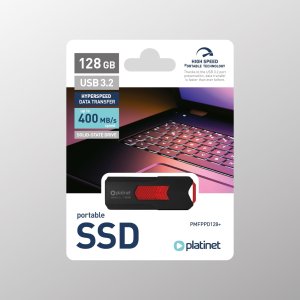 PLATINET PORTABLE SSD DRIVE USB 3.2 UP TO 400MB/s 128GB BLACK [46157] 2