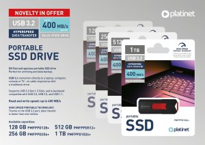 PLATINET PORTABLE SSD DRIVE USB 3.2 UP TO 400MB/s 128GB BLACK [46157] 3
