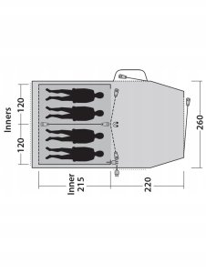 Palapinė Outwell Sky 6, mėlyna 13