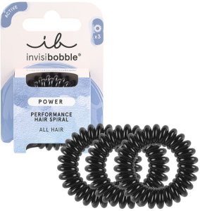 Spiralinės plaukų gumytės Invisibobble Power True Black, 3 vnt. 1