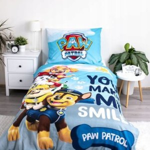 Vaikiškas šviečiantis tamsoje patalynės komplektas Paw Patrol, 140x200, 2 dalių 2