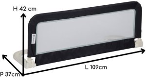 Safety 1st Barierka zabezpieczająca do łóżeczka Dark Grey 5