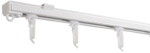 Sukomplektuotas aliuminio karnizas „U-PROFILIS“ baltos sp., 200 cm 1