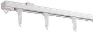 Sukomplektuotas aliuminio karnizas „U-PROFILIS“ baltos sp., 250 cm 1