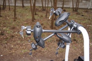 Dviračių laikiklis Alburnus 56012R su atlenkimo mechanizmu, 4 dviračiams 3