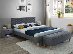 Lova Signal Meble Azurro Velvet 140x200 cm, pilka 11