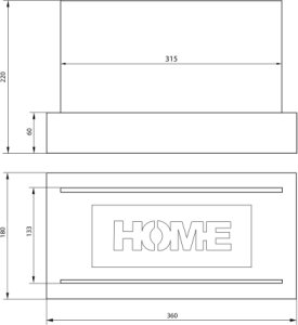 Pastatomas biožidinys HOME, juodas 8