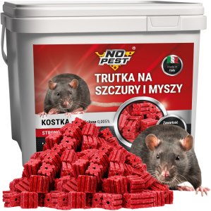 Trutka Trucizna Środek na Myszy Szczury Gryzonie 5kg Czerwona Kostka Bromadiolone Przeciw Myszom Szczurom 1