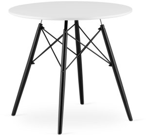 Stalas TODI 80cm, baltas/juodas 1