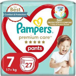 Pampers Pieluchomajtki Pants Premium Care 7, 17+ kg, 27 szt. 1