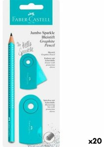 Zestaw ołówków Faber-Castell Turkusowy (3 Części) (20 Sztuk) 1
