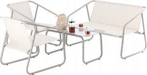4-ių dalių lauko baldų komplektas GardenLine 3811, smėlio spalvos 1