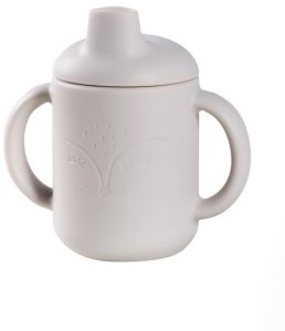 Silikoninis puodelis Nordbaby Sippy, smėlinis 1