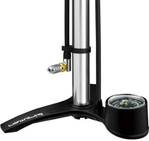 Pompka podłogowa BIRZMAN The Pump with Helix (Presta/Schrader/Dunlop), 220psi/15bar, CNC, Srebrna, Drewno lakierowane (NEW) 3