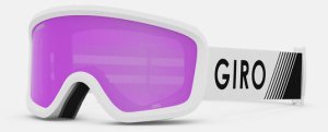 Gogle zimowe juniorskie GIRO CHICO 2.0 WHITE ZOOM (Szyba lustrzana kolorowa AMBER PINK 19-42% S2) (NEW 2023/2024) 1