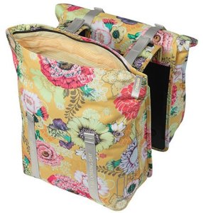 Basil Sakwa podwójna na bagażnik BASIL BLOOM FIELD DOUBLE PANNIER BAG 28-35L, Universal Bridge System, honey yellow 4