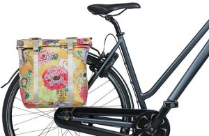 Basil Sakwa podwójna na bagażnik BASIL BLOOM FIELD DOUBLE PANNIER BAG 28-35L, Universal Bridge System, honey yellow 5