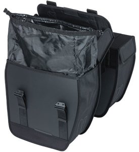 Basil Sakwa miejska podwójna BASIL TOUR WATERPROOF DOUBLE PANNIER BAG 28L, Universal Bridge System, wodoodporna black (NEW) 6