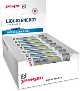 Żel energetyczny SPONSER LIQUID ENERGY PLUS neutralny z kofeiną pudełko (18 tubek x 70g) (NEW). 1