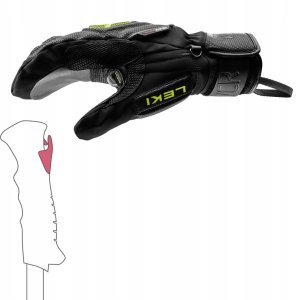LEKI RĘKAWICE WCR C-Tech 3D Mitt black-lemon 9.0 2