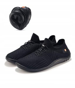SH5003M Buty męskie barefoot merino czarny/czarny 44 1