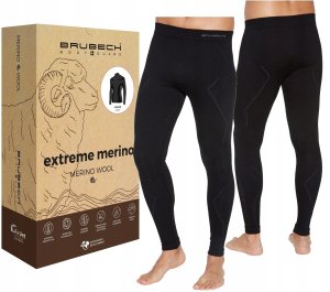 Brubeck LE1352M Spodnie męskie EXTREME MERINO czarny XXL 6