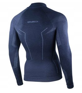 Brubeck LS1610M Bluza męska z krótkim ekspresem EXTREME MERINO granatowy M 2