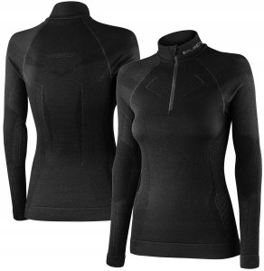 LS1609W Bluza damska z kr�tkim ekspresem EXTREME MERINO czarny XL 3