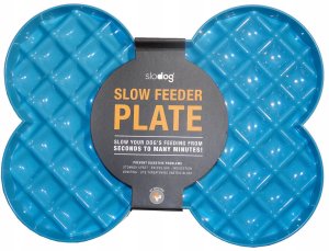 SloDog Slow Feeder Plate Miska spowalniająca duża kość turkusowa 1