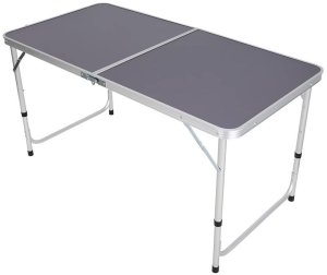 STOLIK TURYSTYCZNY SKŁADANY KEMPINGOWY 120X60X70/62/55CM SZARY 3