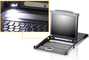 Konsola KVM Aten ATEN CL6700MW IT Single Rail 17,3"-LCD Konsole (USB, HDMI / DVI / VGA) IT-Layout 2